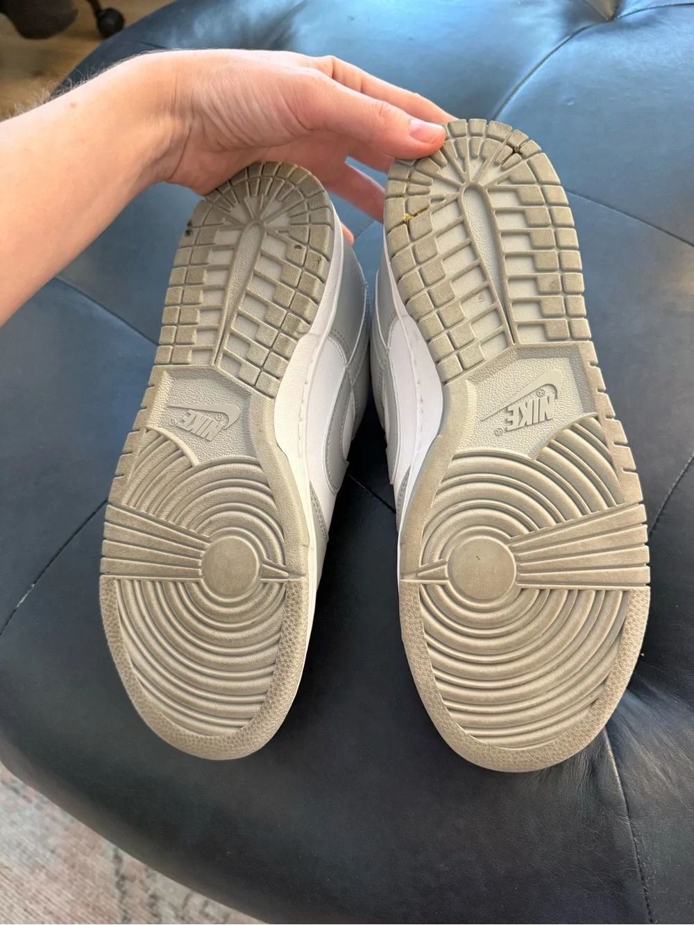 Nike Low-Top Sneakers in WORN ONCE size 8.5 gray and white